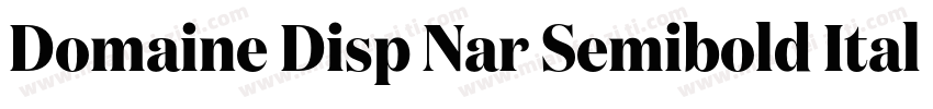 Domaine Disp Nar Semibold Italic字体转换
